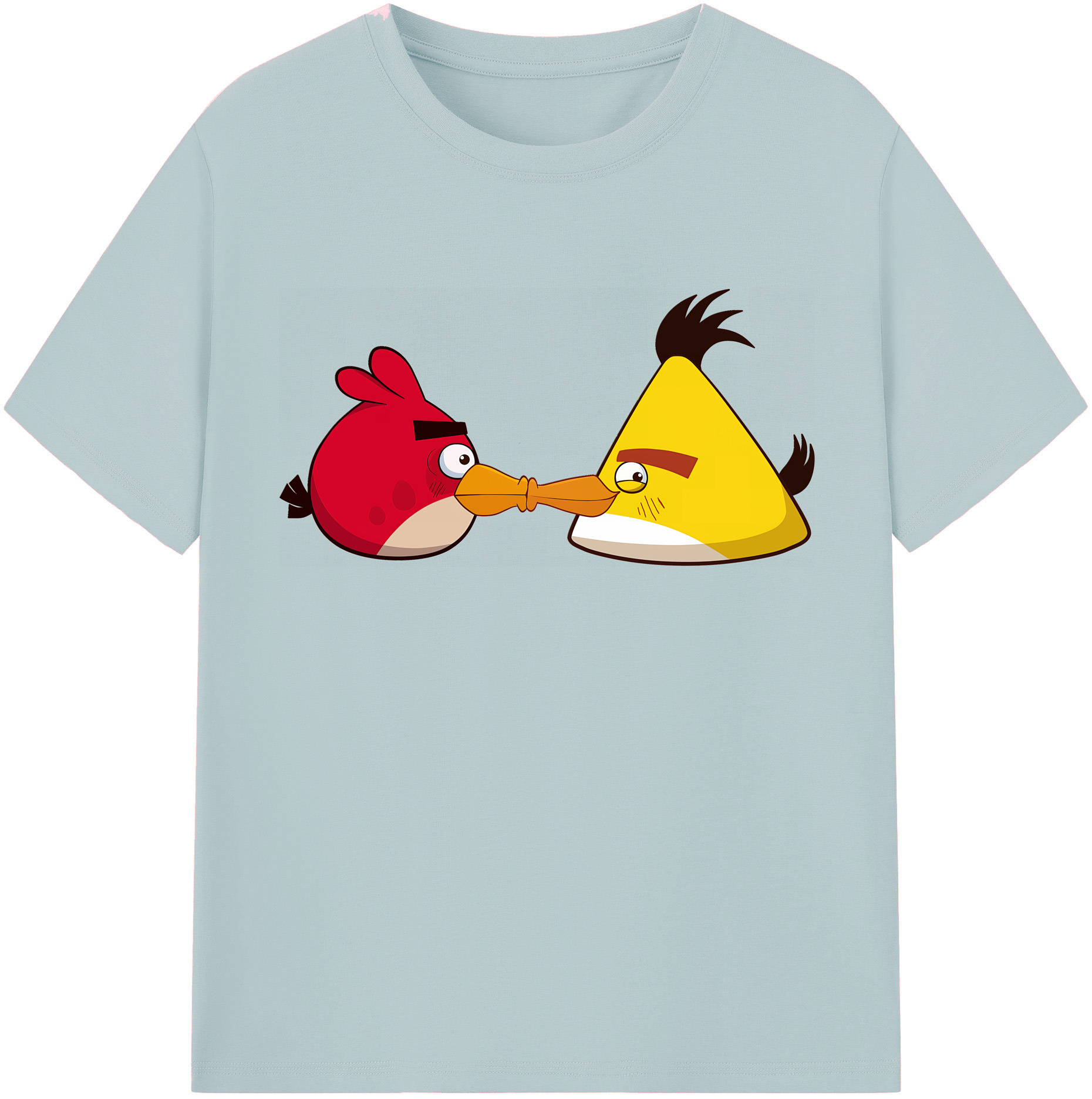 （画像用） Angry Birds アングリーバード 綿100％半袖Tシャツ（フロントプリント）